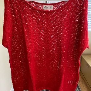 Hollister red shirt size M/L